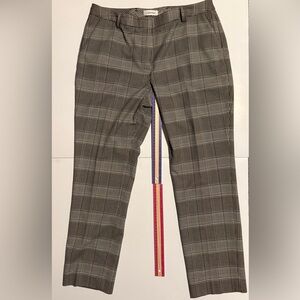 Calvin Klein Gray Plaid Straight Leg Pants